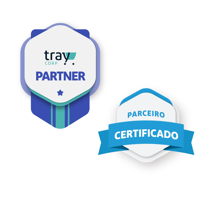 Certificado Tray, Tray Corp Partner - Sete Digital - Emblemas Tray, Selo Tray Certificado